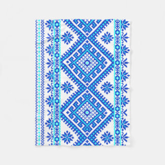 Blue Ukraine Cross-Stittern Pattern Baby Blanket Fleece Deken