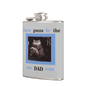 Blue Ultrasound Foto Je zult de beste vader zijn Heupfles (Links)