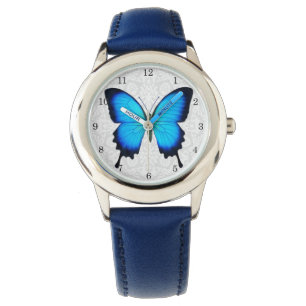 Blue Ulysses Butterfly Kinder Watch Horloge