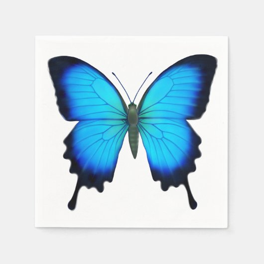 Blue Ulysses Butterfly Napkins Servetten (Voorkant)
