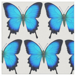 Blue Ulysses Swallowtail Butterfly Fabric Stof