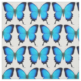 Blue Ulysses Swallowtail Butterfly Fabric Stof