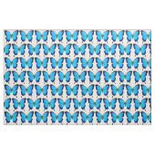 Blue Ulysses Swallowtail Butterfly Fabric Stof (Fat Quarter)