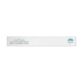 Blue Umbrella Baby shower Return Address Labels (Individueel)