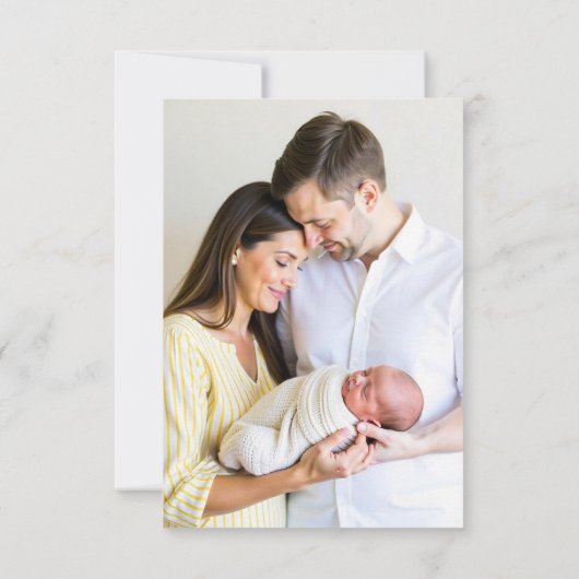 Blue Umbrella Sprinkle Baby shower Dank u kaart (Achterkant)