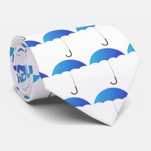 Blue Umbrella Stropdas (Opgerold)