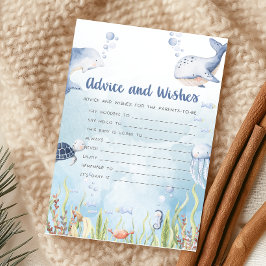 Blue Under the Sea Shower Advice and Wishes Game