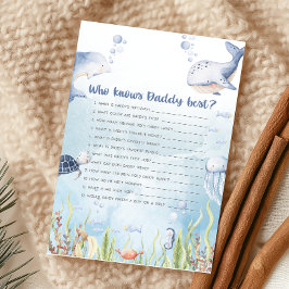 Blue Under the Sea Shower Who Knows Daddy Game