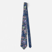 Blue Underwater Luxe | Pastel Gold Seashells Neck Stropdas (Voorkant)