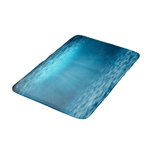 Blue Underwater Ocean Light Rays Badmat (Gekanteld)