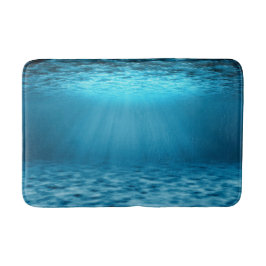 Blue Underwater Ocean Light Rays Badmat