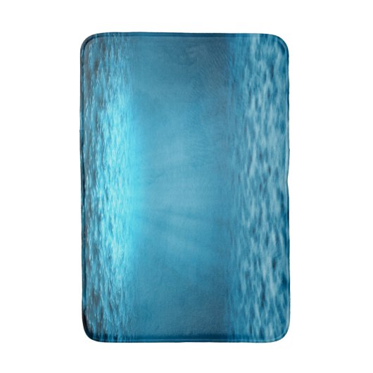 Blue Underwater Ocean Light Rays Badmat (Voorkant Verticaal)