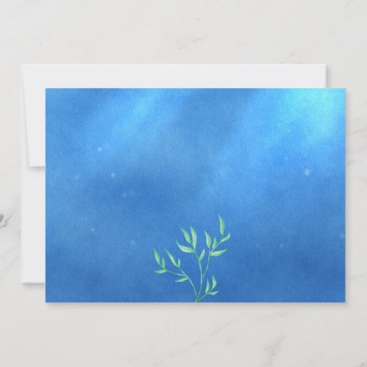 Blue Underwater Zee Ocean Boy Duiken Verjaardag Kaart (Achterkant)