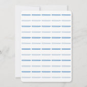 Blue Unicorn Baby Boy Shower Invitation Kaart (Achterkant)