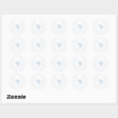 Blue Unicorn Buste Envelope Seal Ronde Sticker (Vel)