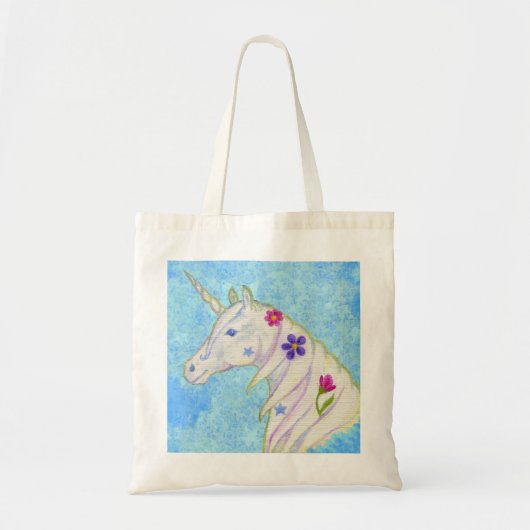 Blue Unicorn canvas tas (Voorkant)
