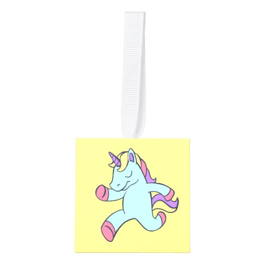 Blue Unicorn die Thunder_Cove runt Decoratie (Voorkant)