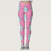 Blue Unicorn die Thunder_Cove runt Leggings (Voorkant)