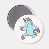 Blue Unicorn die Thunder_Cove runt Magneet (Voorkant / Achterkant)