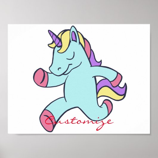 Blue Unicorn die Thunder_Cove runt Poster (Voorkant)