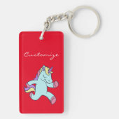 Blue Unicorn die Thunder_Cove runt Sleutelhanger (achterkant)