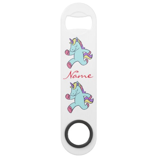 Blue Unicorn die Thunder_Cove runt Speed Flessenopener (Voorkant)