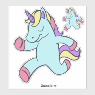 Blue Unicorn die Thunder_Cove runt Sticker