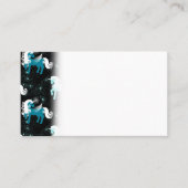 Blue Unicorn Horse Universe Star Constellation Visitekaartje (Voorkant)