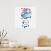 Blue Unicorn Inspirerend Quote Poster (Keuken)