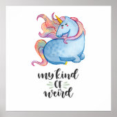 Blue Unicorn Mijn soort vreemd Poster (Voorkant)