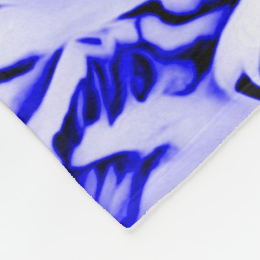 Blue Unicorn Night Airborstel Art Fleece Blanket (Hoek)