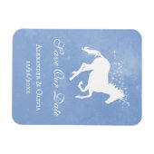 Blue Unicorn Save the Date Magnet Magneet (Horizontaal)