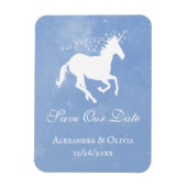 Blue Unicorn Save the Date Magnet Magneet (Verticaal)
