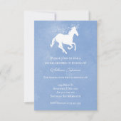 Blue Unicorn Vrijgezellenfeest nodigt uit Kaart (Voorkant)