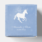 Blue Unicorn Wedding Favor Box Bedankdoosjes (Bovenkant)