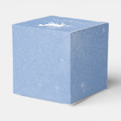 Blue Unicorn Wedding Favor Box Bedankdoosjes (Achterkant)