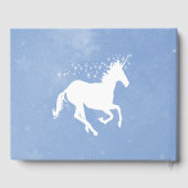 Blue Unicorn Wedding Guestbook Gastenboek (Achterkant)