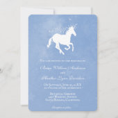 Blue Unicorn Wedding Invitation Kaart (Voorkant)
