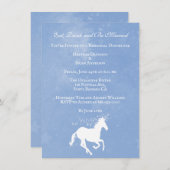 Blue Unicorn Wedding Rehearsal Dinner Invite Kaart (Voorkant / Achterkant)