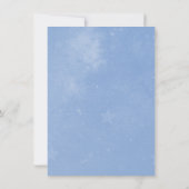 Blue Unicorn Wedding Rehearsal Dinner Invite Kaart (Achterkant)