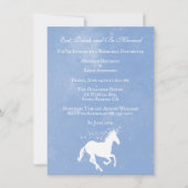 Blue Unicorn Wedding Rehearsal Dinner Invite Kaart (Voorkant)