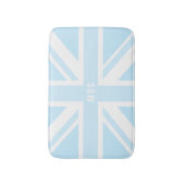 Blue Union Jack UK vlag Modern Monogram badmat (Voorkant Verticaal)