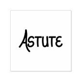 Blue unique Hand Lettered Vocabulary Astute Zelfinktende Stempel (Design)