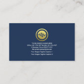 Blue Upward Trend Stock Market Graph Financial Visitekaartje (Achterkant)