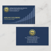 Blue Upward Trend Stock Market Graph Financial Visitekaartje (Voorkant / Achterkant)