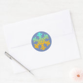 Blue Urange Sneeuwvlok Sticker (Envelop)