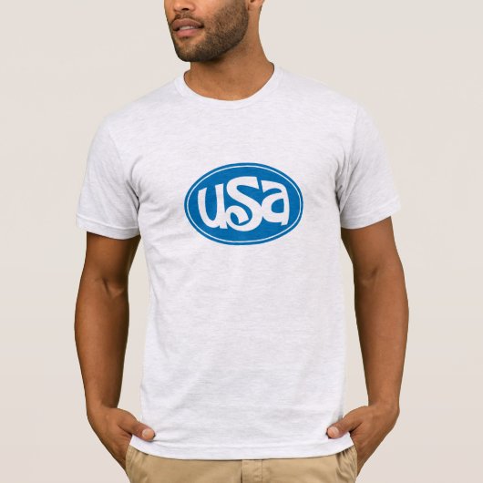 Blue USA logo T-shirt (Voorkant)