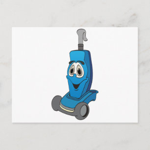 Blue Vacuum Cleaner Briefkaart