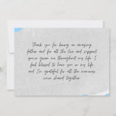 Blue Vaderdag Invitation met Familiefoto's Kaart (Achterkant)