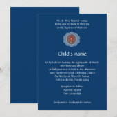 Blue Vaftisi Kaart (Voorkant / Achterkant)